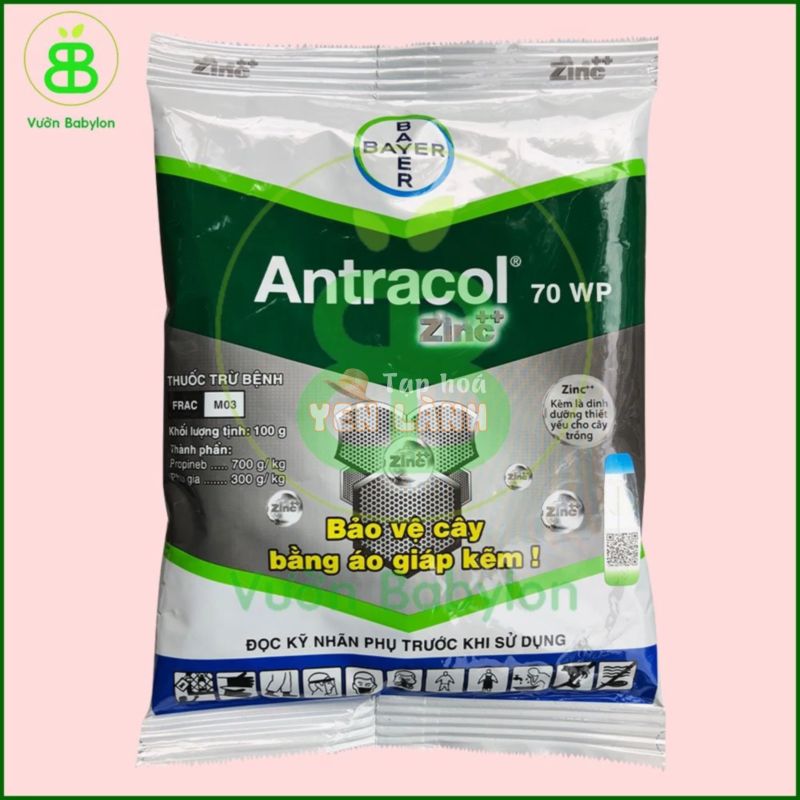 Antracol 70wp gói 100g – Thuốc Trừ Bệnh Tạo Áo Giáp Kẽm Bảo Vệ Cây