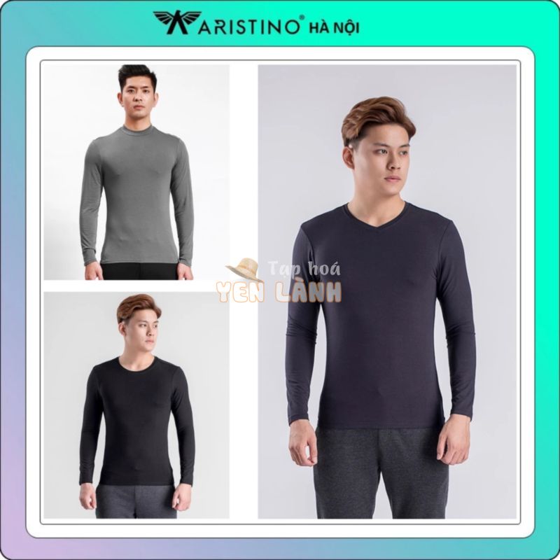 (XẢ 60%) Áo giữ nhiệt nam cao cấp  ARISTINO  CỔ TIM 345k (ILT012W1-ALT004w8-ALT001w8)