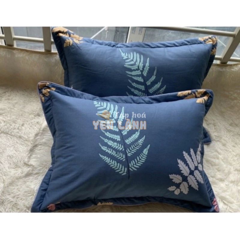 2 VỎ GỐI NẰM LÓT BÔNG. COTTON HÀN 45×65 cm