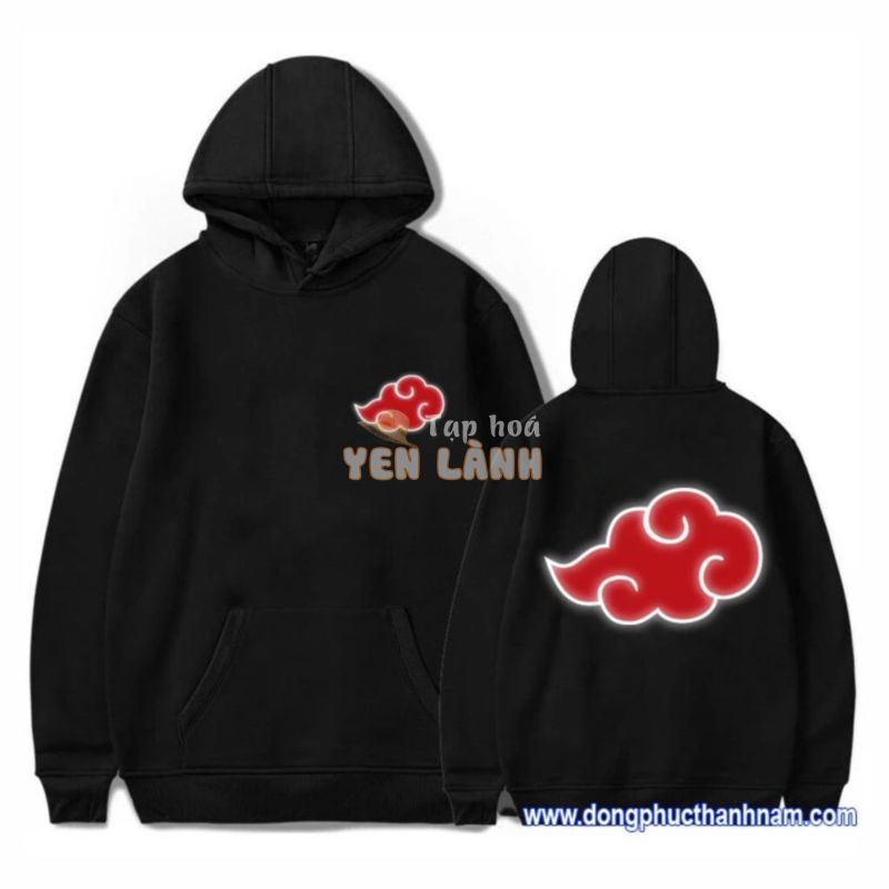 Áo akatsuki, áo hoodie tổ chức akatsuki Naruto phản quang, áo Naruto phản quang