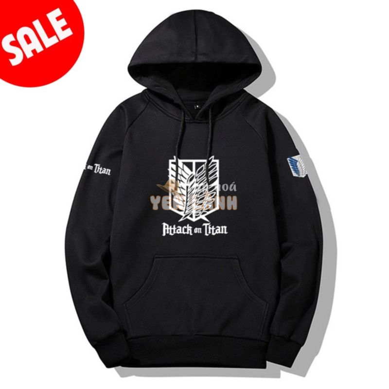 HOT  Mẫu áo Hoodie Attack on titan đẹp giá siêu rẻ cực ngầu