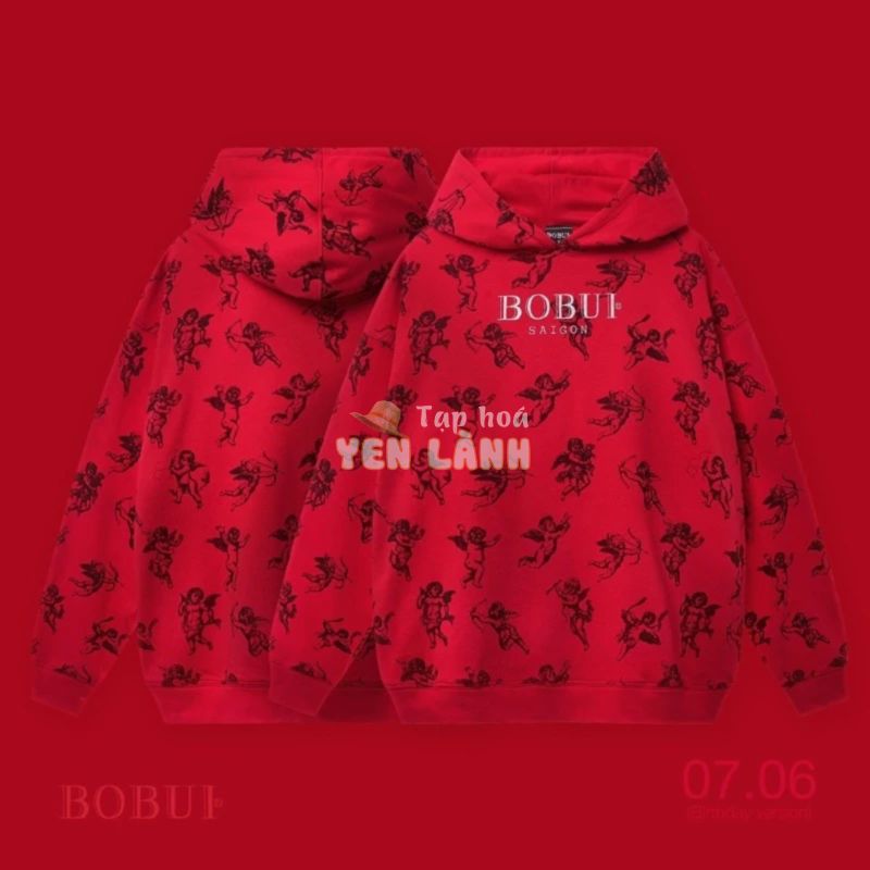 Áo Hoodie BOBUI ANGELS BOBUI LOGO REFLECTIVE HOODIE/ RED