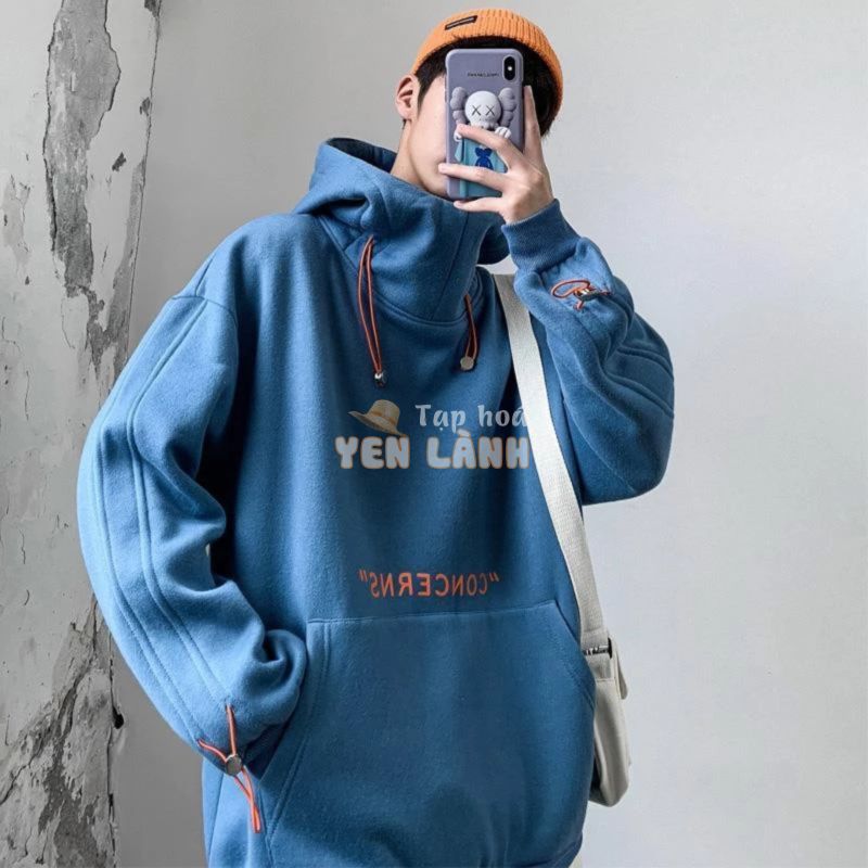 Áo Hoodie Cổ Lọ Dáng Rộng Phong Cách Hàn Quốc Thời Trang Cho Nam