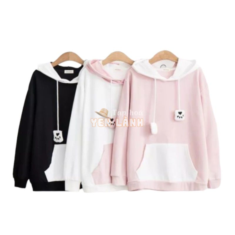 Áo hoodie tai thỏ dễ thương