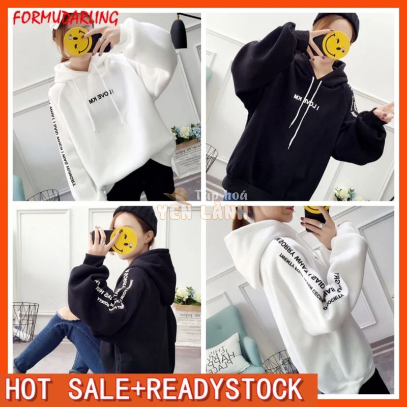 FMD❤Áo hoodie form rộng dài tay phong cách thời trang dành cho nữ hoodie shirt long-sleeved