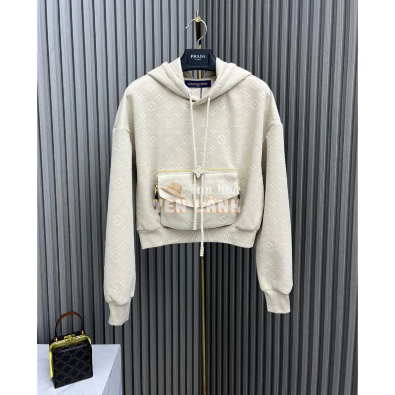 Áo hoodie thu đông có túi cao cấp họa tiết logo LOUIS VUITTON kiểu dáng thời trang, trẻ trung