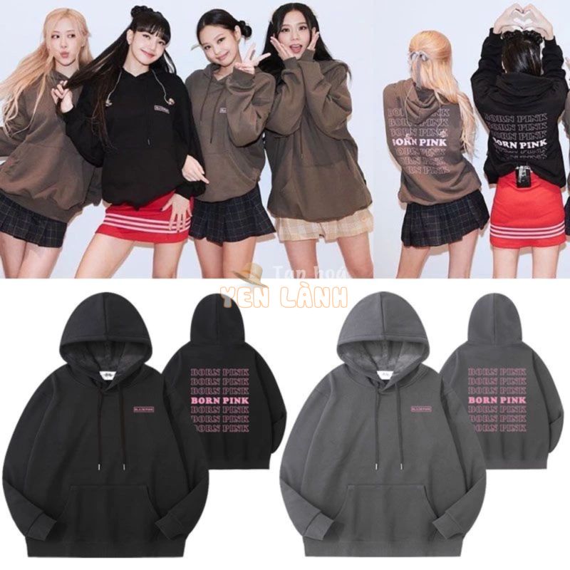 Áo Khoác Hoodie In Hình Nhóm Nhạc BLACKPINK Màu Hồng Kim Jisoo LISA Ros Jennie Phong Cách Hip Hop Đường Phố Dành Cho Nam Nữ