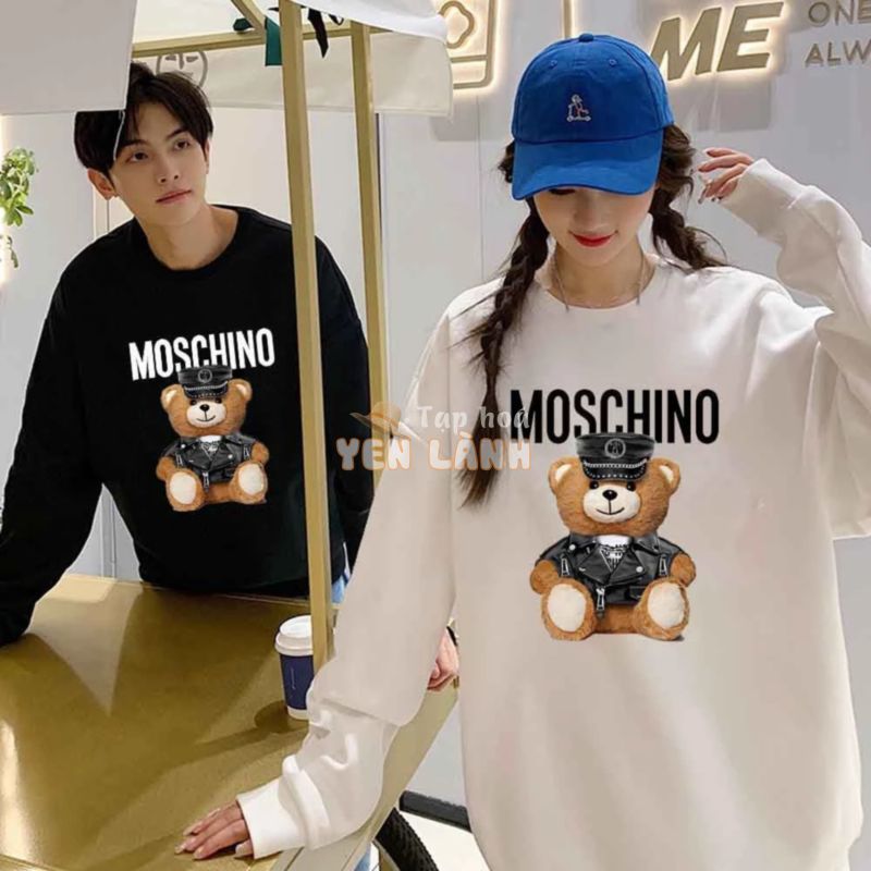 Áo đôi Gấu moschino, thu đông , chất nỉ dày đẹp, thời trang phong cách hàn quốc