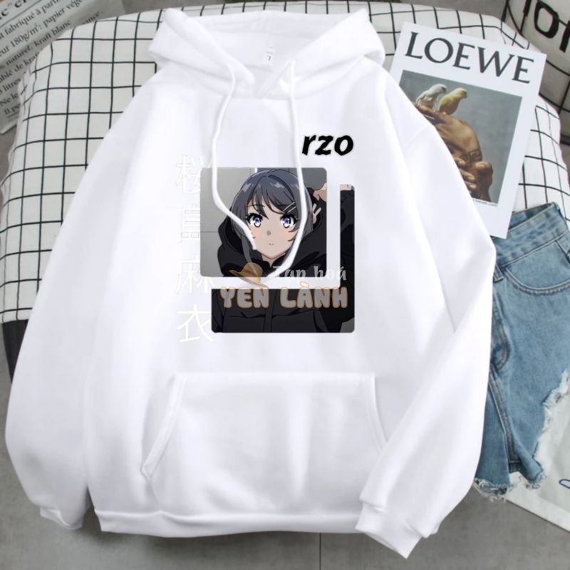 SALE 50% Áo Hoodie Dài Tay In Hình anime Sakurajima Mai Nhật Bản Thời Trang Cho Nam NỮ