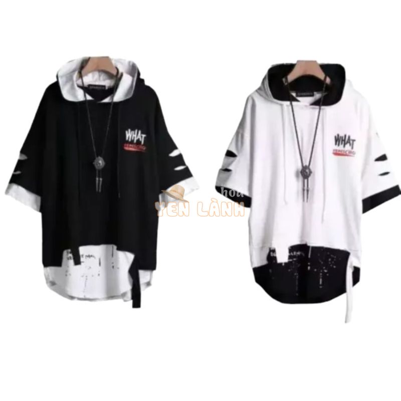 Combo 2 áo hoodie nam tay ngắn