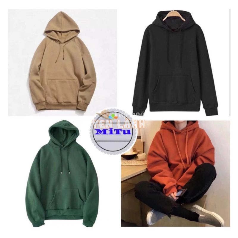 ÁO HOODIE TRƠN NAM NỮ NHIỀU MÀU