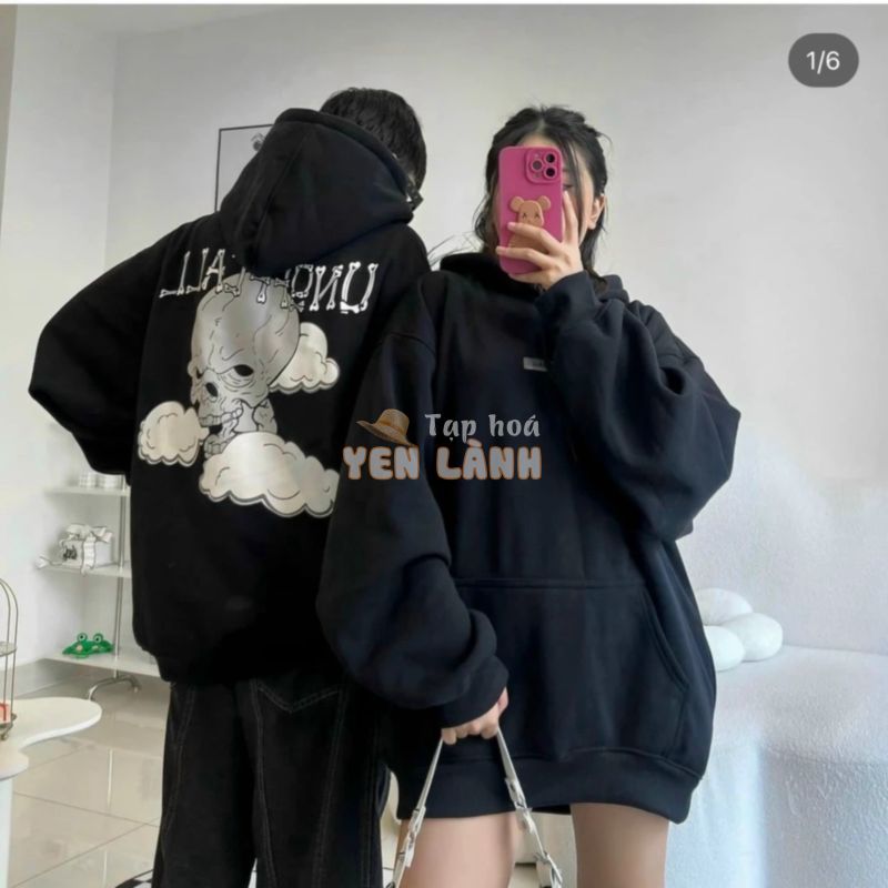 Áo Hoodie Nữ Nam Unisex From Rộng In Hình Ngầu AH98009KMFF Hỏa Tốc