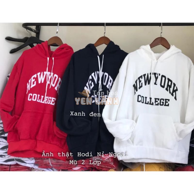 ÁO HOODIE NỈ NGOẠI IN CHỮ NEW YORK