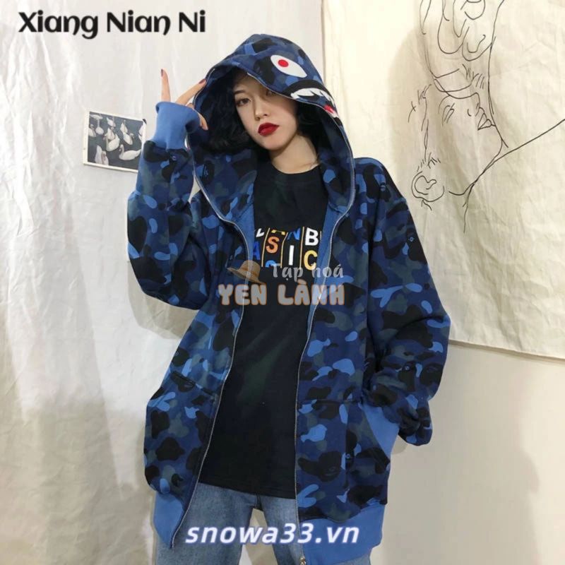 Xiang ni Áo Khoác Hoodie Dáng Rộng Mỏng Phong Cách harajuku Nhật Bản Thời Trang Xuân Thu Cho Nữ