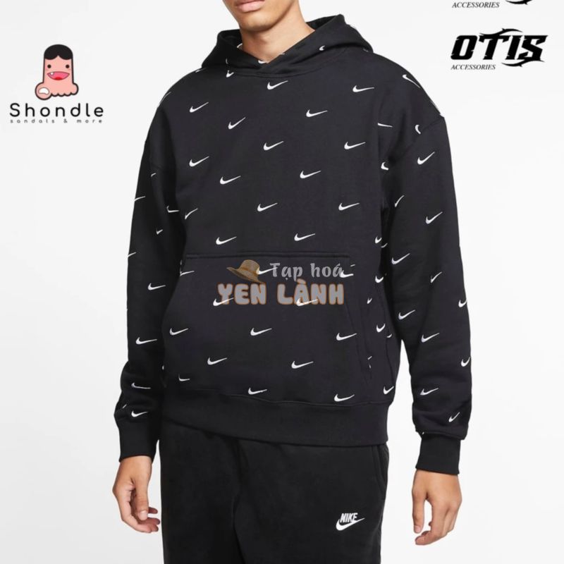 Áo Hoodie Nike Swoosh Thêu Full Vải Nỉ Hàng Chuẩn Đẹp