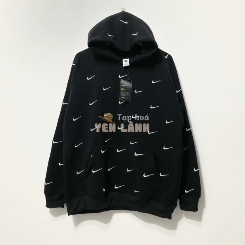 Áo Hoodie Nike Swoosh Thêu Full Logo Vải Nỉ Bông Cotton 100% [Freeship]