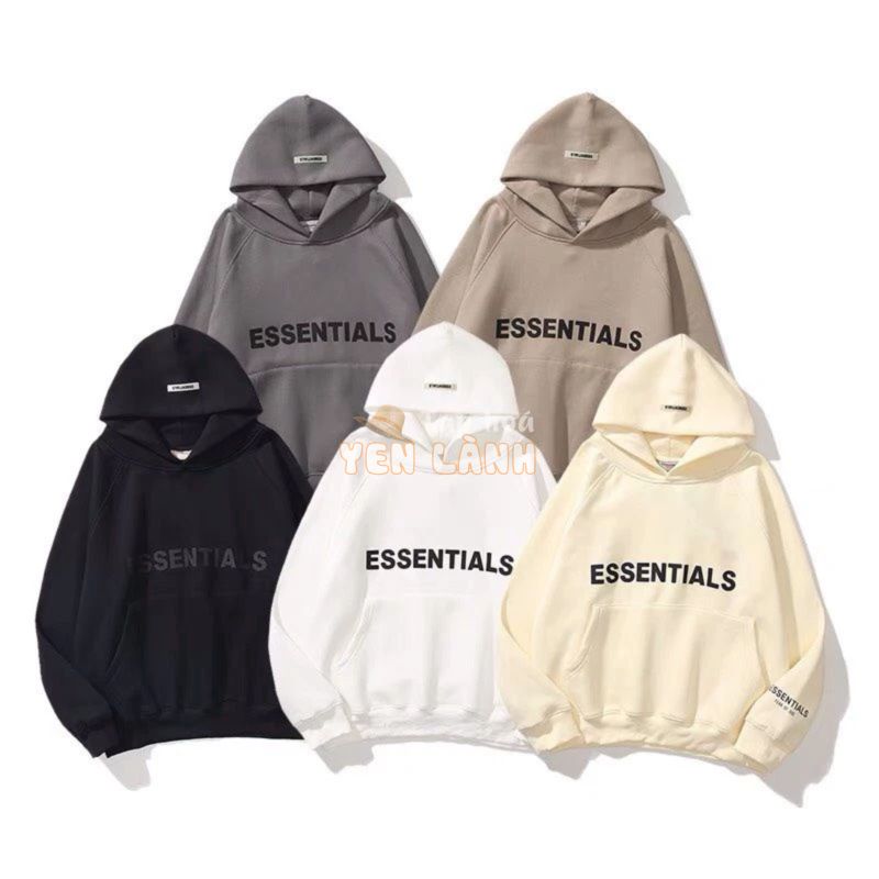 Áo Khoác Hoodie Nỉ Có Mũ Form Rộng ESSENTIALS Nhiều Màu Unisex Nam Nữ