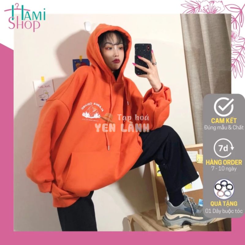 Áo nỉ nữ form rộng áo hoodie nỉ chất dày đẹp dễ mặc dễ phối đồ