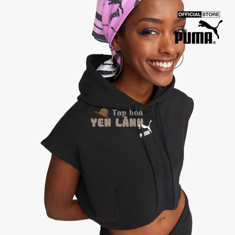 PUMA – Áo hoodie nữ sát nách Dare To Hooded Cropped Vest 535624-01