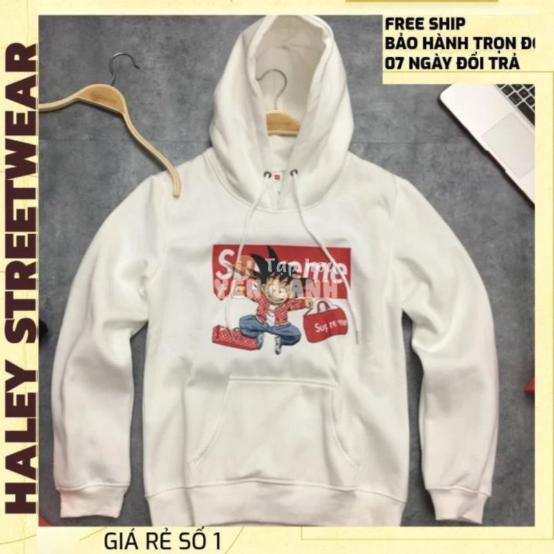 FREESHIP  Áo Hoodie GOKU Supreme 2 Nam Nữ Phong Cách Hàn Quốc, Chất Nỉ Dày Dặn Ấm Áp – Tặng Phụ Kiện Xinh HD 08