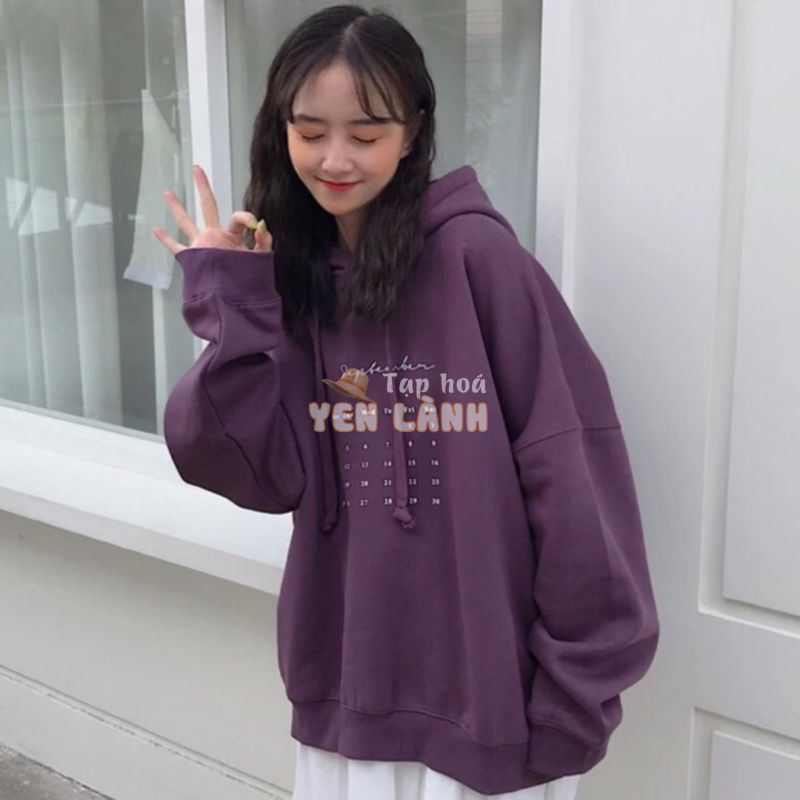 Áo hoodie ulzzang in tấm lịch siêu xinh