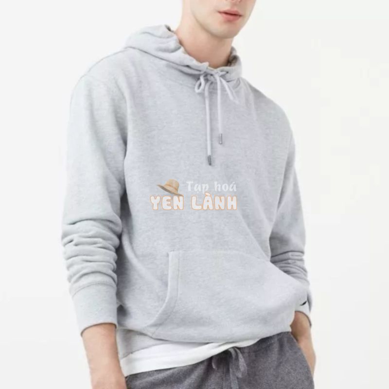 Áo hoodie xám trơn (CÓ ẢNH THẬT)