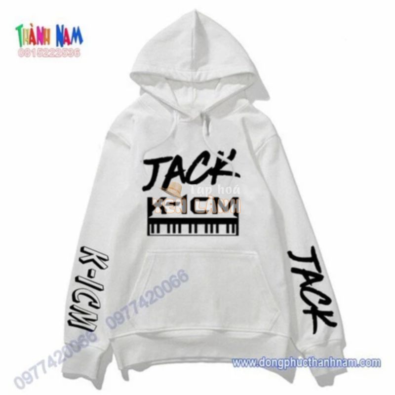 Áo hoodie JACK, K-ICM, áo nỉ mũ JACK KICM