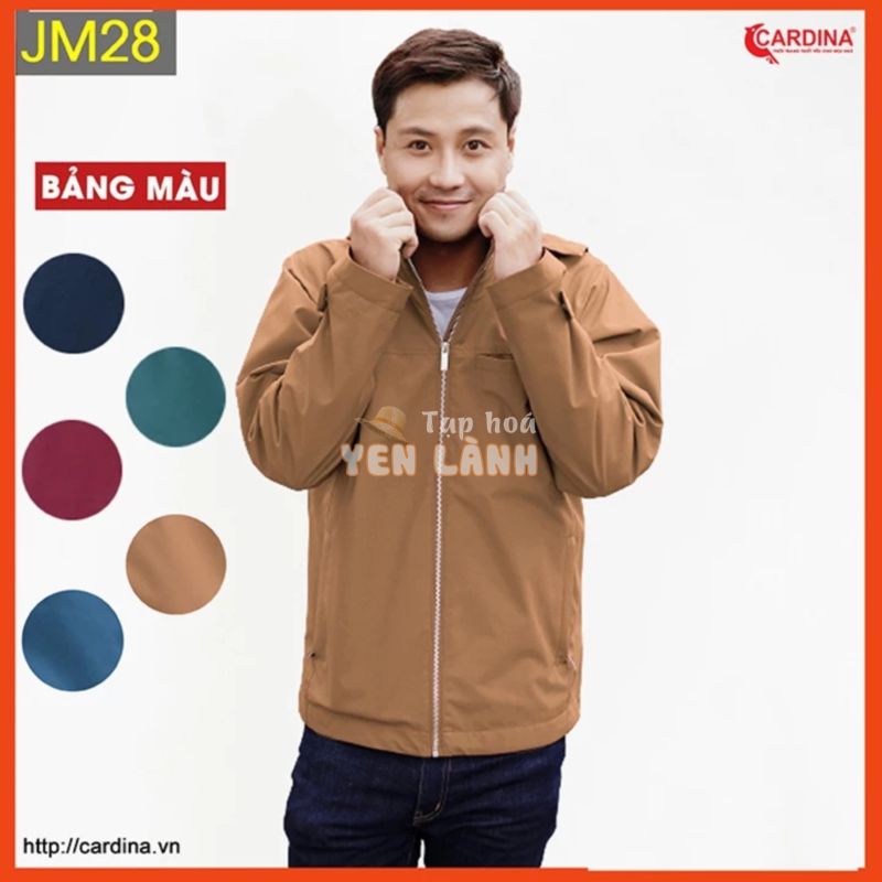 Áo JACKET nam CARDINA chất gió chipu cao cấp 2 lớp chống nước kiểu dáng trẻ trung JM