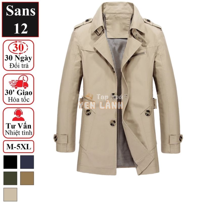 Áo khoác kaki nam hàn quốc manto Sans12 măng tô dáng ngắn khaki blazer bigsize to 3xl 4xl 5xl cỡ đại 80kg 90kg 100kg