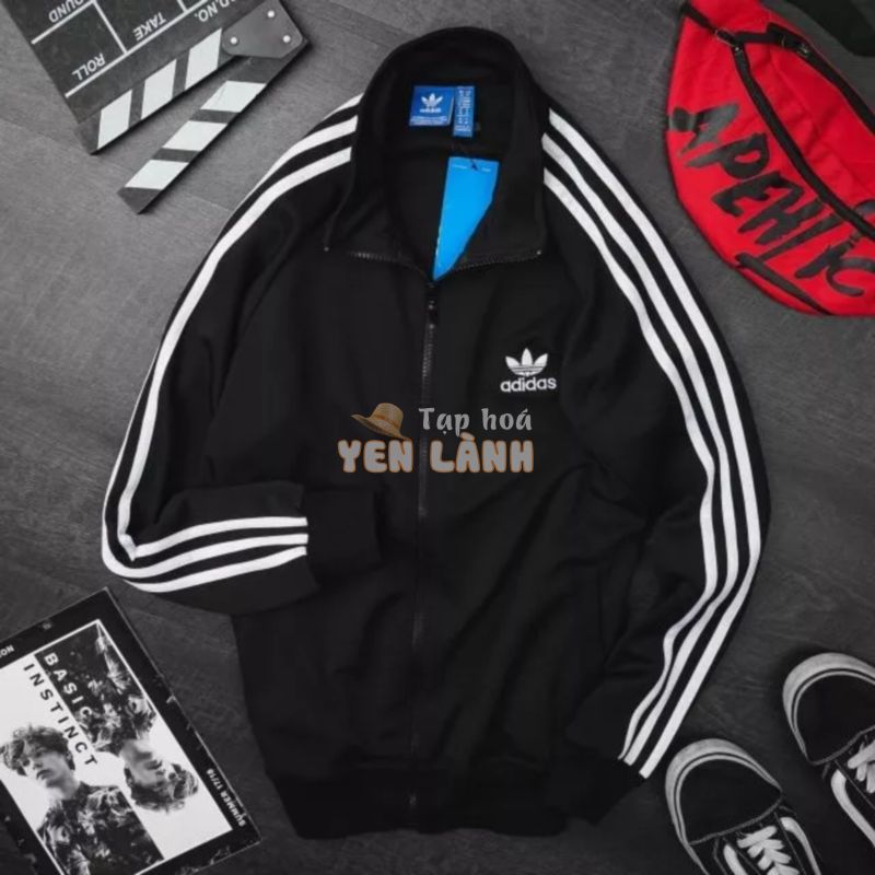 SALE NEW HOT MÙA ĐÔNG HÌNH THẬT – ÁO KHOÁC ADIDAS 3 SỌC , ÁO KHOÁC ĐEN SỌC TRẮNG GIÁ RẺ : :