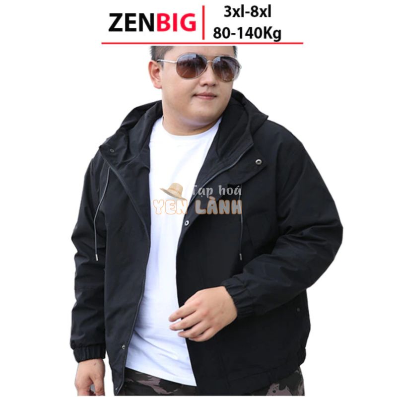 Áo khoác nam ZENBIG áo gió big size dành cho người mập người béo từ 70 kg -150 kg