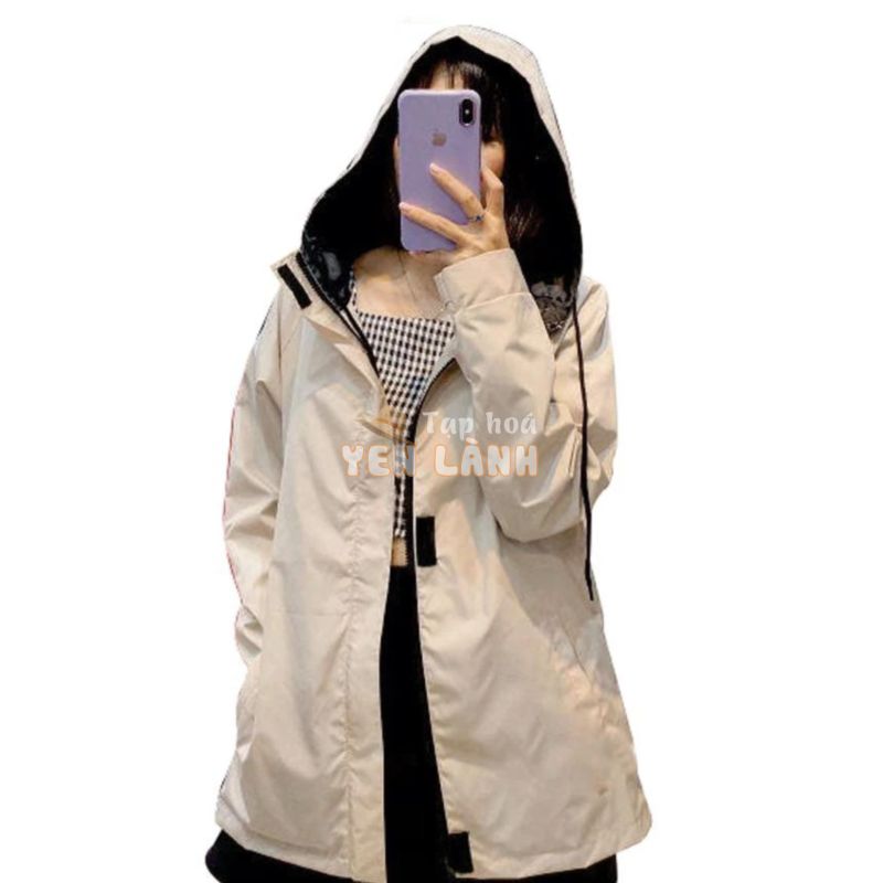 ÁO KHOÁC JACKET WET SIZE nam,nữ chống nước màu Cafe sữa.