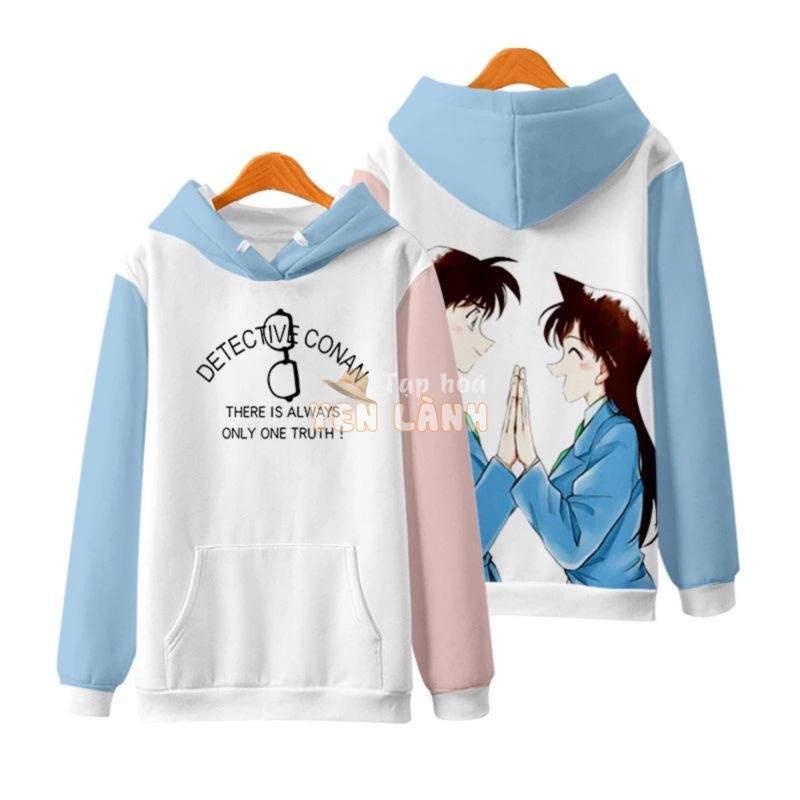 Áo Khoác hoodie Tay Dài Dáng Rộng In Hình Thám Tử Conan 3D Phong Cách Nhật Bản Thời Trang Cho Nam Và Nữ