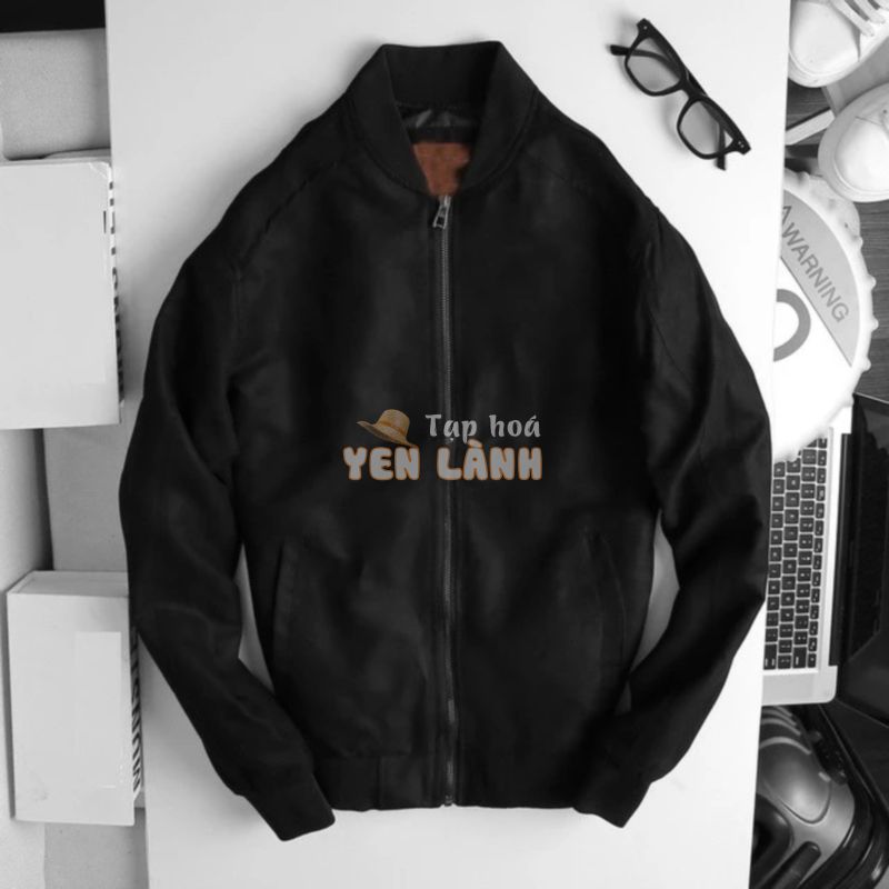 Áo Khoác Bomber Da Lộn, Chất Da Lộn Mềm Mượt, Chống Nước Nhẹ, Năng Động ARU SHOP AK3