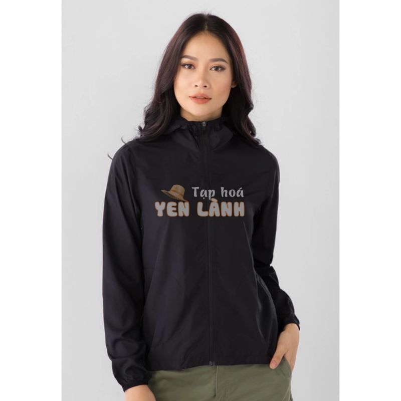 Áo Khoác Gió Nữ Giordano Windbreaker Màu Đen 0537600792