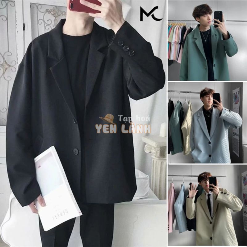 Áo Khoác Nam Sanminhchau Áo Blazer Nam Form Rộng Dáng Unisex Phong Cách Hàn Quốc Hottren 2022 Ad006