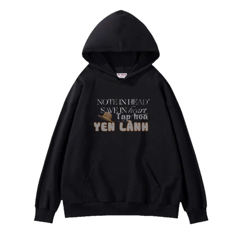 Áo hoodie “Note in head” Byjolie chất nỉ bông mềm mịn