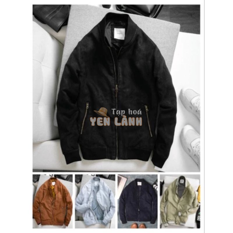 Áo khoác Bomber da lộn MG man VNXK