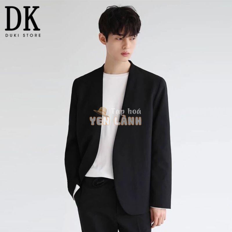 Áo khoác blazer nam không cổ ,áo vest nam balzer nam phong cách Hàn Quốc LZB0009 – DUKI STORE