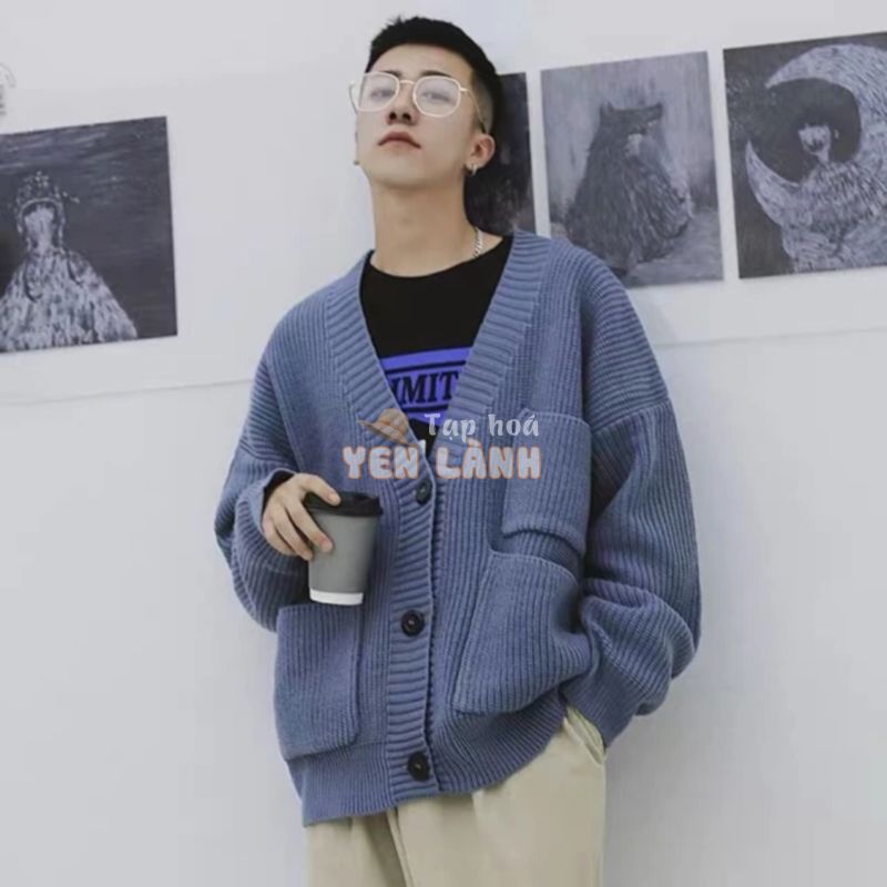 [ORDER] Áo Khoác cardigan len nam sợi to phong cách Hàn Quốc