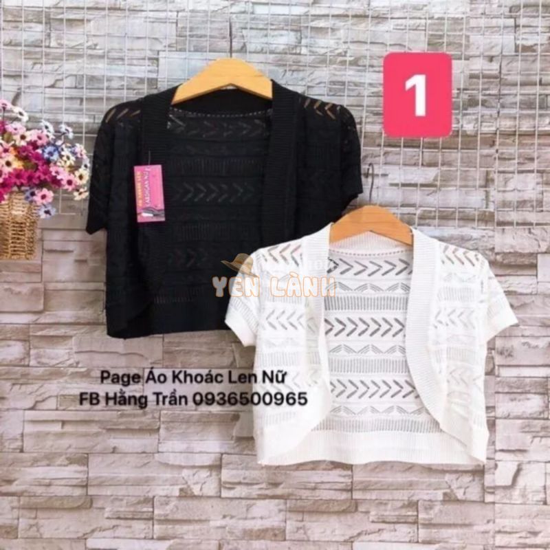 Áo khoác len nữ mỏng tay lửng, áo cardigan dáng croptop, áo khoác ngoài nữ phối với đầm, váy xinh