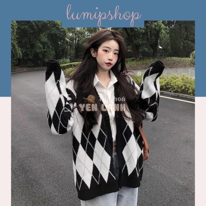 Áo khoác len cardigan có bigsize áo khoác thổ cẩm Quảng Châu dày dặn L003