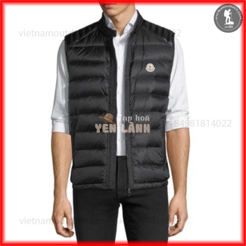 Áo Khoác phao gile  Moncler cộc tay Nam Hàng Chính H.ãng –  áo khoác mùa đông