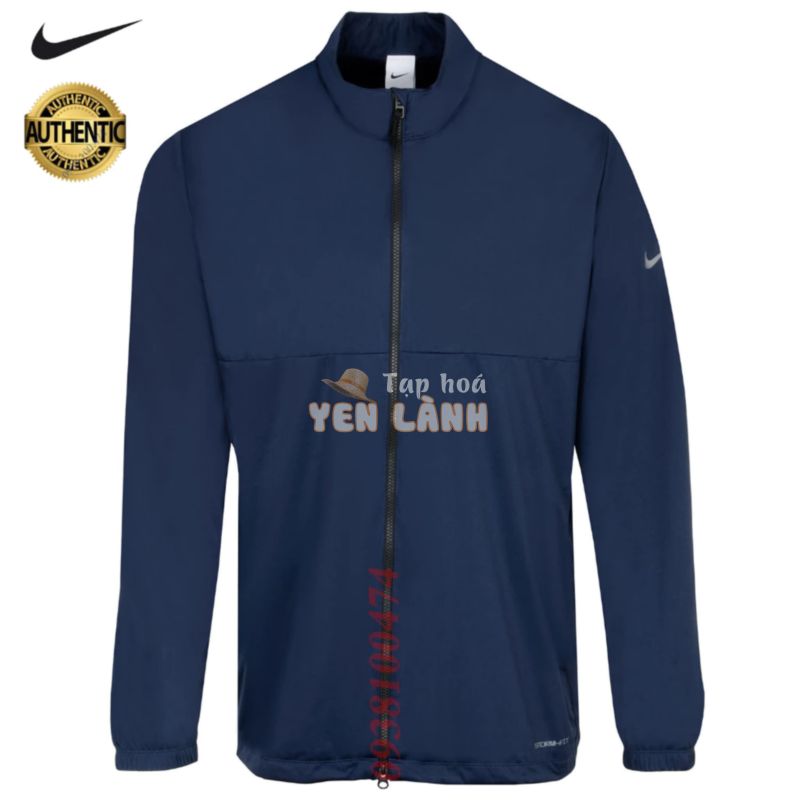 Áo khoác nam Nike chính hãng 2 lớp màu xanh dòng Golf chống thấm nước tốt