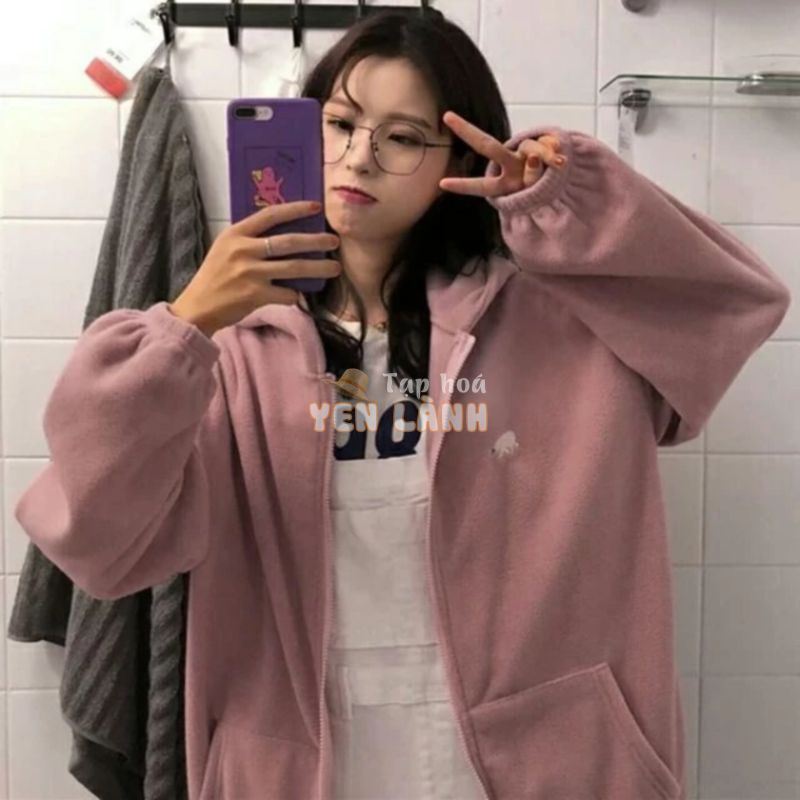 (ORDER) Áo khoác sweater ulzzang  Áo khoác nỉ bông k xù ulzzang