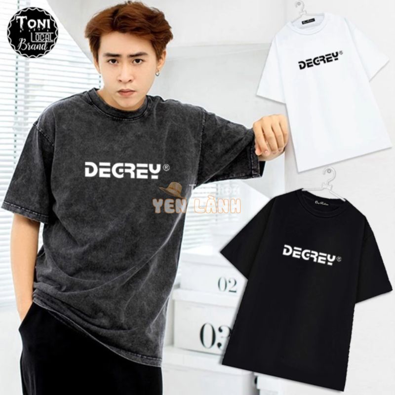 Áo Thun Tay Lỡ DEGREY Local Brand Cotton 100% 260gsm Form rộng Unisex (AT5050L – Full Box)