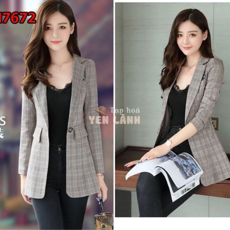 ⚡️ có big size ⚡️ HN7472 ÁO KHOÁC VEST NỮ CARO NHÍ CÁCH ĐIỆU CÓ SIZE LỚN XXXL