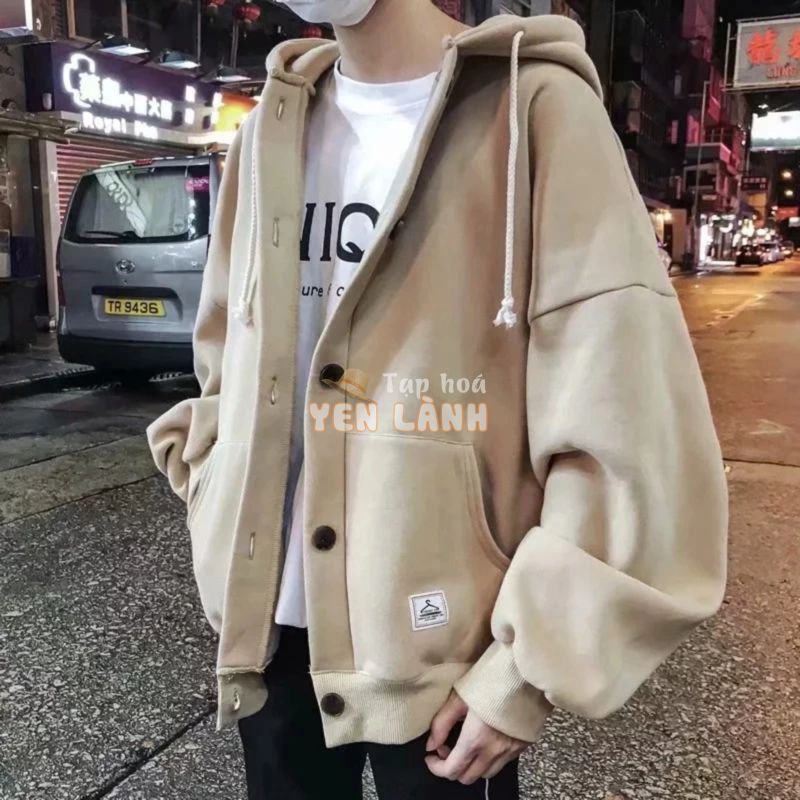 Áo Khoác Tay Dài Dáng Rộng Màu Sắc Đơn Giản Thoải Mái Có Size M-4XL