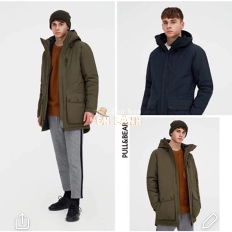 áo parka pull bear nam