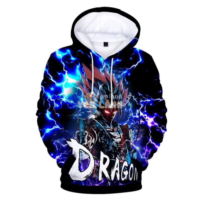 Áo khoác hoodie họa tiết Son Goku độc đáo cho nam từ 2 đến 13 tuổi